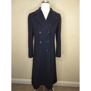 Vintage Regency Cashmere Long Coat Blue Dress Coat